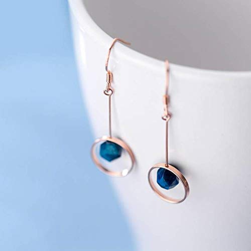 LMRJHAZ Schmuck für Frauen, S925 weibliche koreanische Mode hohl Ringohrringe Temperament Persönlichkeit Tiger Augensteinschmuck von LMRJHAZ