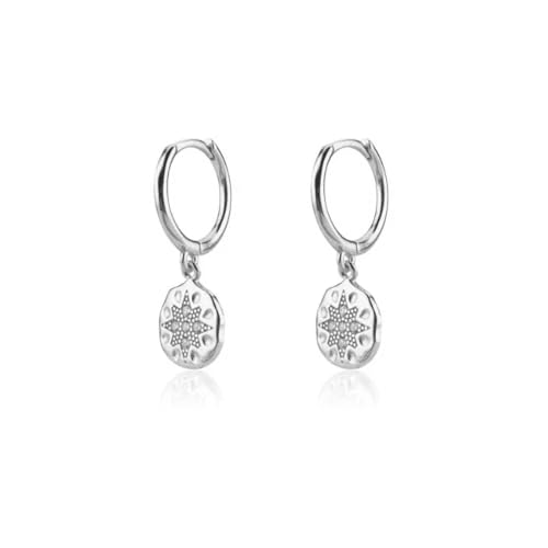 LMRJHAZ Schmucknolzen Stars Blumen Einfache runde Reifenohrringe für Frauen fallen Schmuck fallen von LMRJHAZ