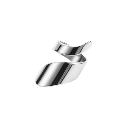 LMRJHAZ Twisted Stacking Statement Ring für Frauen goldplattiert Edelstahl Mode Spirale Open Wrap Band Finger Ringe Komfort Angabe einzigartiger Geburtstagsurlaub Juwely Geschenkgröße 7-8 von LMRJHAZ