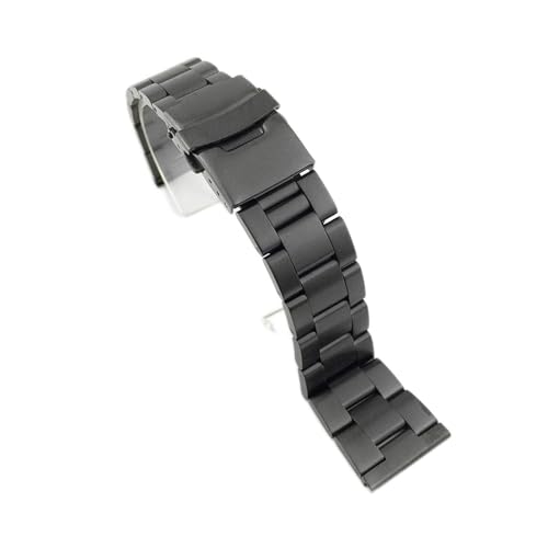LMRJHAZ Wachgurt Edelstahl Uhrenband Metal Massive Männer -Armband -Accessoires 18mm 20 mm 22 mm 24 mm 26 mm /22 mm/schwarz von LMRJHAZ