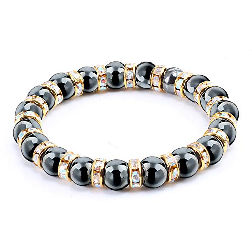 LMRJHAZ natürliche Hämatitperlen Armbänder Männer No-Magnetic Women Crystal Stone Stretch Armband & Armreifen LMRJHAZ natürliche Hämatitperlen Armbänder Männer No-Magnetic Women Crystal Stone Stretch Armband & Armreifen von LMRJHAZ