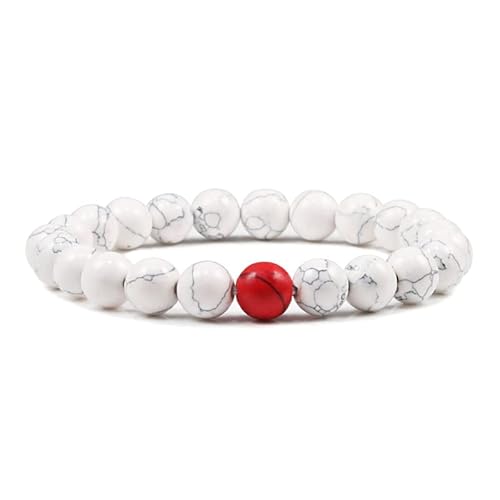 LMRJHAZ schwarzes Lava -Steinstein -Armband Paare Entfernung Onyx Perlen Armbänder für Frauen Männer Energie elastisches Handgelenk von LMRJHAZ