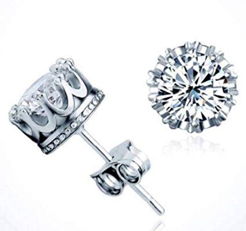 Ohrringe für Frauen, S925 weiße Pilznägel Männer und Frauen Paare Kronenverkruste Single Diamond Ohrringe Juwelryon Paar Ohrringe für Frauen, S925 weiße Pilznägel Männer und Frauen Paare Kronenverkruste Single Diamond Ohrringe Juwelryon Paar von LMRJHAZ