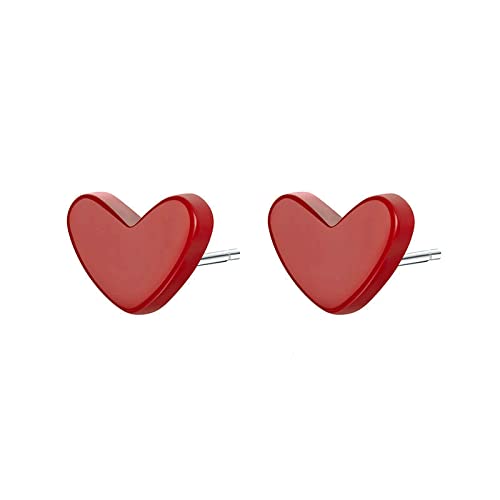 Ohrringe für Mädchen Anti -Allergic -Ohrringe rote türkisfarbene Steinstift Frauen koreanische weibliche Schmuck Ui von LMRJHAZ