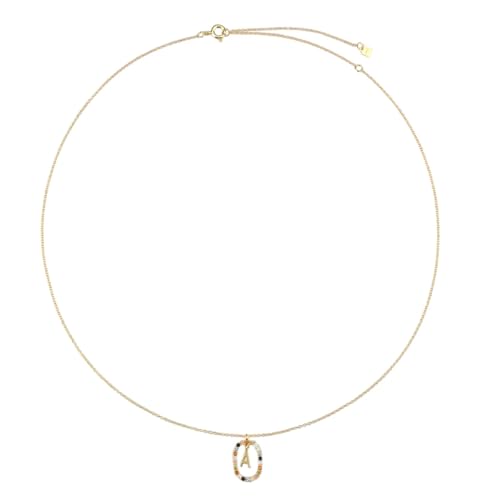 Schmuck Neue 2025 Ankunft 925 Sterling Silber Gold Buchstaben AZ Initiale MSCK Alphabet Pendentee Langketten Halskette sagen mein Name gut mit für Sie Accessoires Trendy Creative Geschenkgeschenk von LMRJHAZ