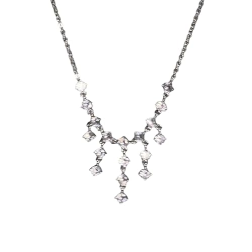 Schmuck Neue 2025 Ankunft Neu 925 Sterling Silber Shinny CZ Anhänger Langes Quasten -Anhänger Halskette für Frauen feine Silber/Roségold -Farbe Hochzeit mit für Sie Accessoires Trendy Creative von LMRJHAZ