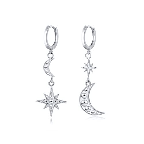 Star Moon Hoop Ohrringe exquisite Knorpelstichringe für Frauen Schmuck Pendientes von LMRJHAZ