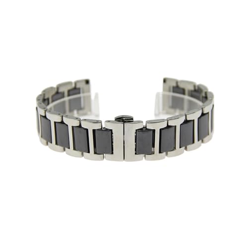 LMRJHAZM 12 14 16 18 20 22mm Frauen Keramikuhr Weiche glatte Füllung Multi-Design-Uhrband Edelstahl Common Armbänder von LMRJHAZM