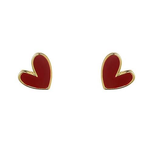 LMRJHAZM 18G Zierzetty Emaille Heart Stud Ohrringe für Frauen 925 Sterling Silber Post Pin Hypoallergen kleine süße Liebesknorpelschstene Piercing Schmuck von LMRJHAZM