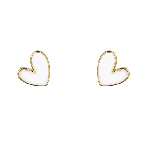 LMRJHAZM 18G Zierzetty Emaille Heart Stud Ohrringe für Frauen 925 Sterling Silber Post Pin Hypoallergen kleine süße Liebesknorpelschstene Piercing Schmuck von LMRJHAZM