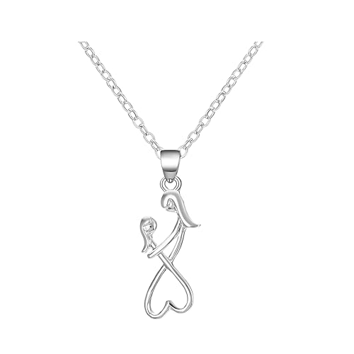 LMRJHAZM 925 Sterling Silber Umarmung Halskette für Frauen Männer umarmen Anhänger Halskette für Paarliebhaber, die Unendlichkeitssymbol Halsketten umarmt und Küsse Halskette Halsketten von LMRJHAZM