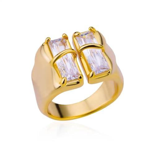 LMRJHAZM Accessoires Ringe Ring Juwely Frauen Square Wickelte Ringe für Frauen Ring Hochzeitsfeier von LMRJHAZM
