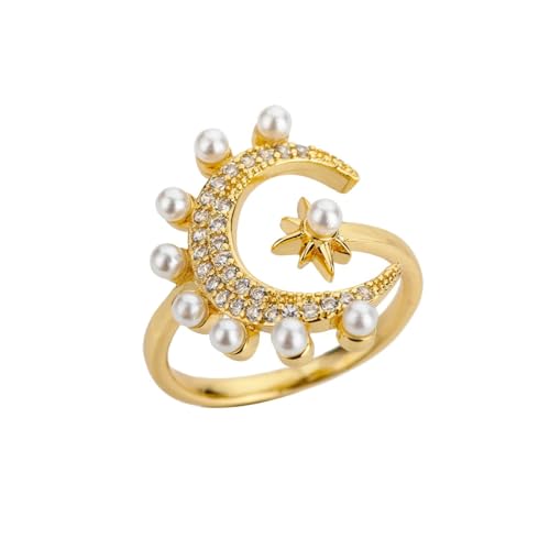 LMRJHAZM Accessoires Ringe Ring Schmuck Frauen Männer Kristall Stein Regenbogenringe für Frauen Hochzeit Paar Ring von LMRJHAZM
