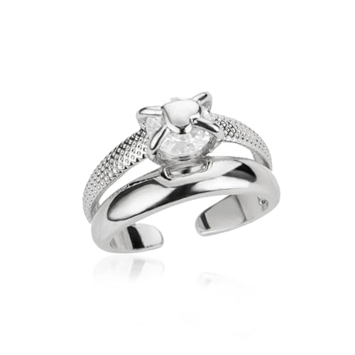 LMRJHAZM Accessoires Ringe Ring Schmuck Frauen Männer Kristall Stein Regenbogenringe für Frauen Hochzeit Paar Ring von LMRJHAZM