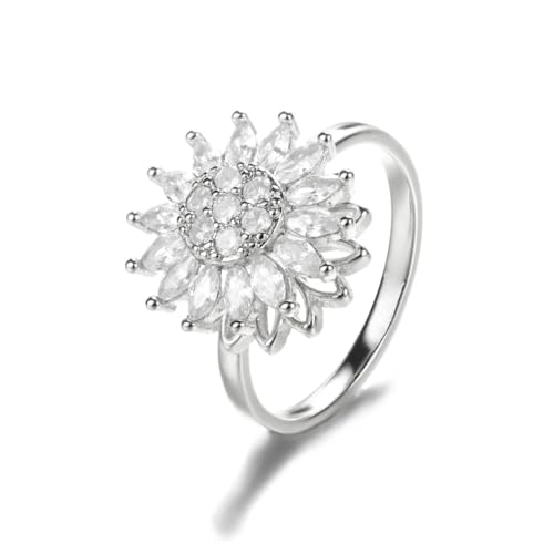 LMRJHAZM Accessoires Ringe Ring Schmuck Frauen Männer Kristall Stein Regenbogenringe für Frauen Hochzeit Paar Ring von LMRJHAZM