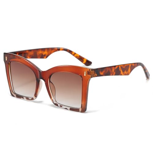 LMRJHAZM Beliebte Damen-Sonnenbrille für Herren, Vintage-Nieten, Punk, Grüntöne, UV400, modische Herren-Sonnenbrille von LMRJHAZM