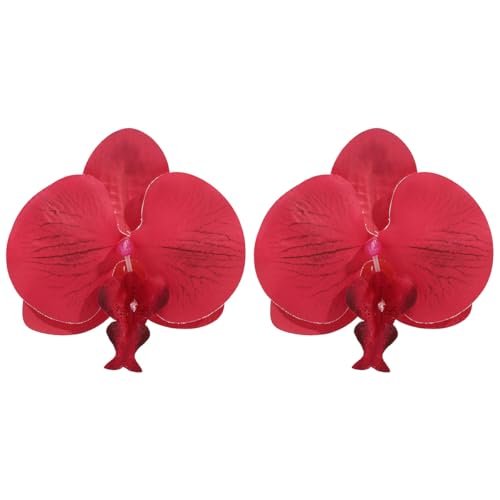 LMRJHAZM Boho 3d Blume Dangle Ohrringe für Frauen übertrieben große Schmetterlings Orchideen Blumen Statement Charme Drop leichte elegante Hochzeits Geburtstag Strand Schmuck Geschenke von LMRJHAZM