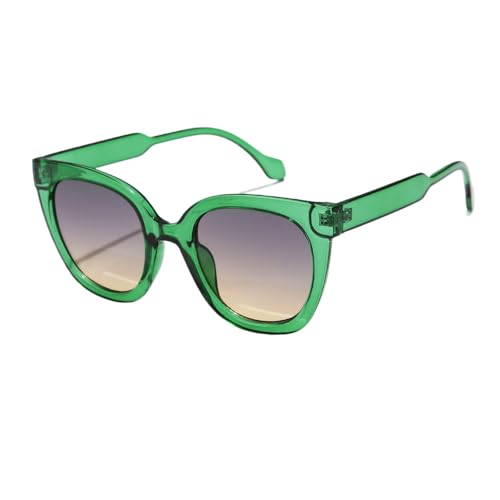 LMRJHAZM Damen-Sonnenbrille mit Farbverlauf, Damenbrille, Cateye-Brille, grün, Einheitsgröße LMRJHAZM Damen-Sonnenbrille mit Farbverlauf, Damenbrille, Cateye-Brille, grün, Einheitsgröße von LMRJHAZM
