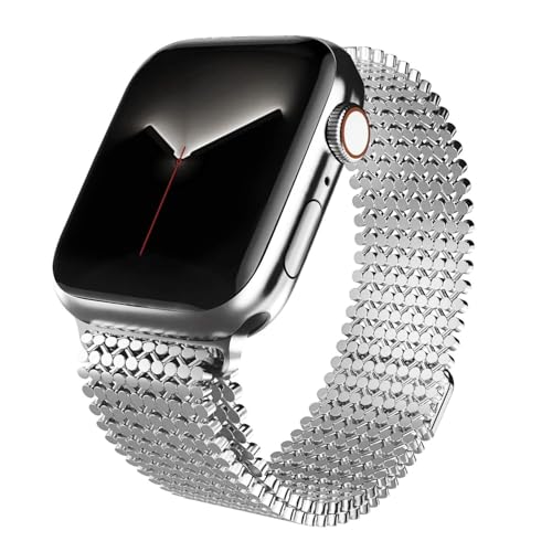 LMRJHAZM Edelstahl -Uhrenband , für Band 38/40/41mm Frauen Männer, Smartwatch -Bänder einstellbarer Gurt Magnetic Clasp Molecular Structure Mesh Armband für die IWatch -Serie SE/9/8/7/5/5/4/3/2/1 LMRJHAZM Edelstahl -Uhrenband , für Band 38/40/41mm Frauen Männer, Smartwatch -Bänder einstellbarer Gurt Magnetic Clasp Molecular Structure Mesh Armband für die IWatch -Serie SE/9/8/7/5/5/4/3/2/1 von LMRJHAZM