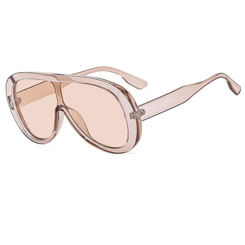 LMRJHAZM Einteilige Sonnenbrille für Damen, modisch, übergroße Sonnenbrille, für Herren, UV400, trendige Damenbrille LMRJHAZM Einteilige Sonnenbrille für Damen, modisch, übergroße Sonnenbrille, für Herren, UV400, trendige Damenbrille von LMRJHAZM