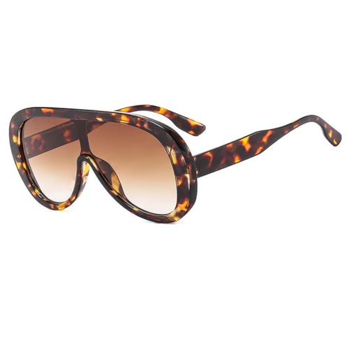 LMRJHAZM Einteilige Sonnenbrille für Damen, modisch, übergroße Sonnenbrille, für Herren, UV400, trendige Damenbrille von LMRJHAZM