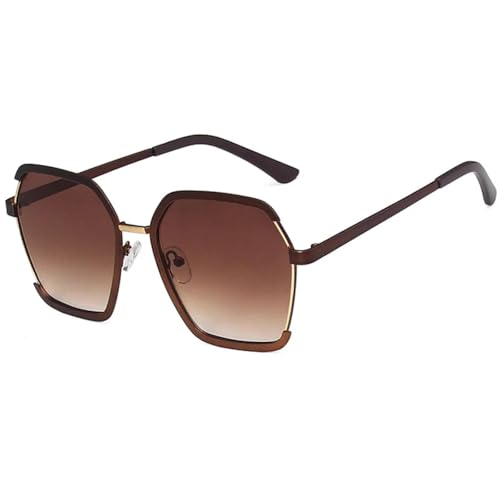 LMRJHAZM Große Damen-Sonnenbrille für Herren, Metall, halber Rahmen, Damen-Sonnenbrille, Reisebrille, UV400 von LMRJHAZM