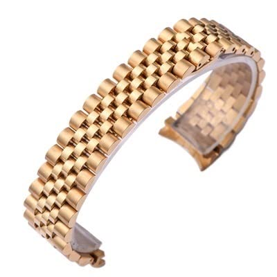 LMRJHAZM Klassisches 13 17 20 mm fester Edelstahl -Uhrenband ， für Rolle x Auster Perpetual Datejust Silber Gold Männer Handgelenk Armband von LMRJHAZM