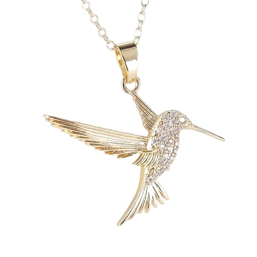 LMRJHAZM Kolibrisbird Halskette für Frauen, Swallow Hummingbird Halsketten Ketten Vögel tierische Anhänger Halsketten, niedlicher Tierschmuck von LMRJHAZM