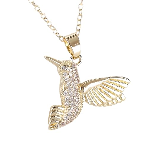 LMRJHAZM Kolibrisbird Halskette für Frauen, Swallow Hummingbird Halsketten Ketten Vögel tierische Anhänger Halsketten, niedlicher Tierschmuck von LMRJHAZM