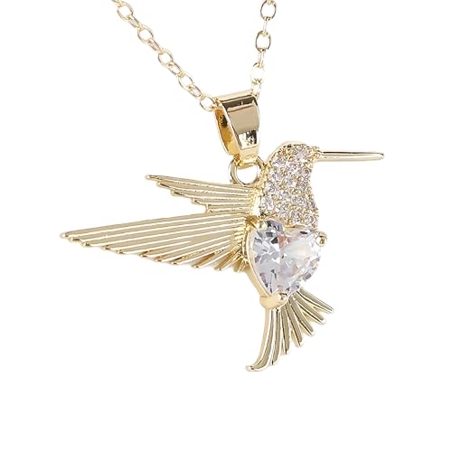 LMRJHAZM Kolibrisbird Halskette für Frauen, Swallow Hummingbird Halsketten Ketten Vögel tierische Anhänger Halsketten, niedlicher Tierschmuck von LMRJHAZM