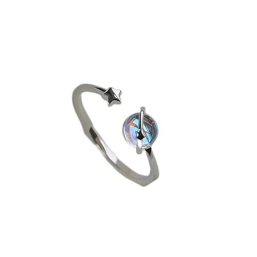 LMRJHAZM Mädchen Produkte runde Frau Ringe Planet Katze Eye Persönlichkeit Match Eröffnung Ring Engagement Schmuck Geschenke-n16 Geschenke von LMRJHAZM