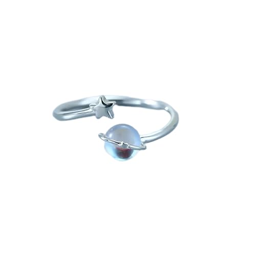LMRJHAZM Mädchenprodukte romantisches Paar Astronaut Planet Ringe für Frauen Sliver Männer offener Ring Luxus Persönlichkeit Finger Ring Schmuck Geschenke-N43 Geschenke von LMRJHAZM