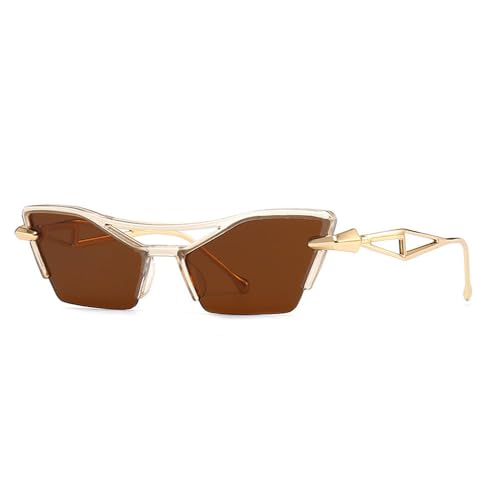 LMRJHAZM Modische kleine Sonnenbrille für Damen und Herren, Retro-Sonnenbrille, luxuriös, weibliche Farbtöne, UV400 Brillen LMRJHAZM Modische kleine Sonnenbrille für Damen und Herren, Retro-Sonnenbrille, luxuriös, weibliche Farbtöne, UV400 Brillen von LMRJHAZM