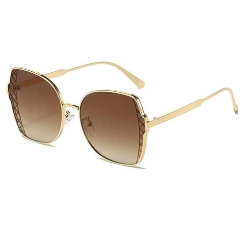 LMRJHAZM Modische übergroße Herren-Sonnenbrille, Vintage-Stil, Metall, Punk, verspiegelt, UV400, luxuriös LMRJHAZM Modische übergroße Herren-Sonnenbrille, Vintage-Stil, Metall, Punk, verspiegelt, UV400, luxuriös von LMRJHAZM