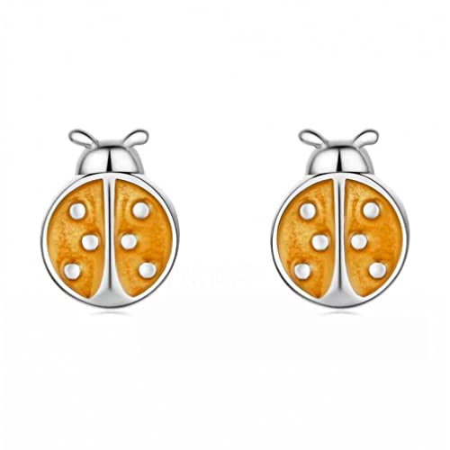 LMRJHAZM Orange Ladybug Ohrschstene für Platin -Frauen -Hölzer Ohrringe Schmuckgeschenk von LMRJHAZM