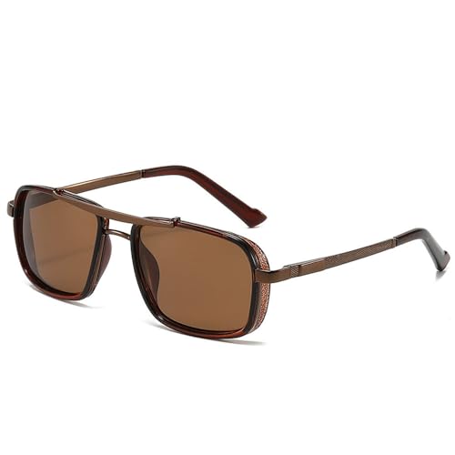 LMRJHAZM Punk-Sonnenbrille für Herren, modisch, trendig, Luxusband, Outdoor, Autofahren, UV400 von LMRJHAZM