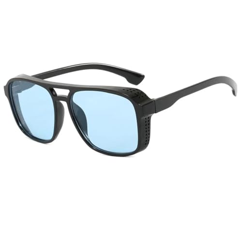 LMRJHAZM Retro Fashion Doppelbrücken-Sonnenbrille, UV400 Farbverlauf, blaue Teetöne für Damen und Herren im Freien von LMRJHAZM