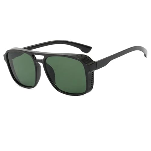 LMRJHAZM Retro Fashion Doppelbrücken-Sonnenbrille, UV400 Farbverlauf, blaue Teetöne für Damen und Herren im Freien von LMRJHAZM