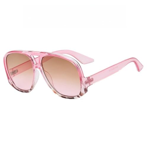 LMRJHAZM Retro-Sonnenbrille für Damen und Herren, modisch, übergroße Doppelbrücke, UV400 Brillen von LMRJHAZM