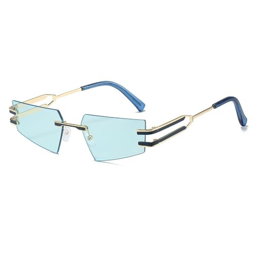LMRJHAZM Retro randlose Sonnenbrille für Damen und Herren, Punk, Metall, rahmenlose Brille, UV400 Schattierungen, modische Brillen LMRJHAZM Retro randlose Sonnenbrille für Damen und Herren, Punk, Metall, rahmenlose Brille, UV400 Schattierungen, modische Brillen von LMRJHAZM