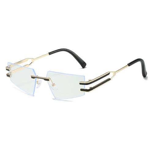 LMRJHAZM Retro randlose Sonnenbrille für Damen und Herren, Punk, Metall, rahmenlose Brille, UV400 Schattierungen, modische Brillen LMRJHAZM Retro randlose Sonnenbrille für Damen und Herren, Punk, Metall, rahmenlose Brille, UV400 Schattierungen, modische Brillen von LMRJHAZM