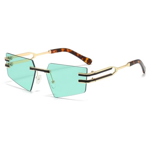 LMRJHAZM Retro randlose Sonnenbrille für Damen und Herren, Punk, Metall, rahmenlose Brille, UV400 Schattierungen, modische Brillen LMRJHAZM Retro randlose Sonnenbrille für Damen und Herren, Punk, Metall, rahmenlose Brille, UV400 Schattierungen, modische Brillen von LMRJHAZM
