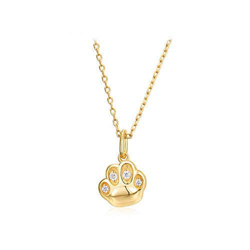 LMRJHAZM Schmuck Mode süße Katze Zirkon Anhänger plattierte goldene Halskette Schmuck für Mädchen von LMRJHAZM