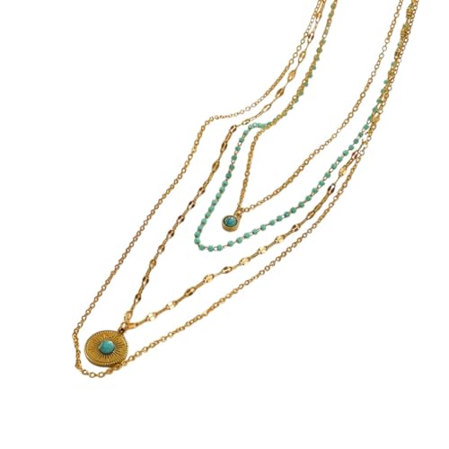 LMRJHAZM Schmuck neu für trendy 2025 316L Edelstahl Mehrschichtgrüns grünes Stein runde Anhänger Halsketten für Frauen Vintage Chokers Schmuck Geschenke Accessoires Schmuck Mode Accessoires kreative LMRJHAZM Schmuck neu für trendy 2025 316L Edelstahl Mehrschichtgrüns grünes Stein runde Anhänger Halsketten für Frauen Vintage Chokers Schmuck Geschenke Accessoires Schmuck Mode Accessoires kreative von LMRJHAZM