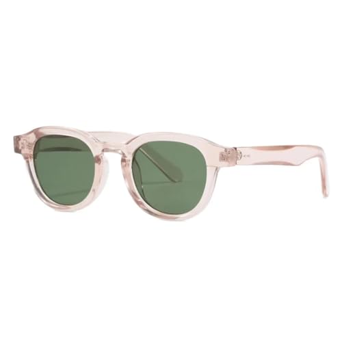 LMRJHAZM Sonnenbrille mit UV400-Schutz, runder klarer Rahmen, Ozeanlinsen-Nieten, für Damen und Herren, Outdoor-Sport und Autofahren LMRJHAZM Sonnenbrille mit UV400-Schutz, runder klarer Rahmen, Ozeanlinsen-Nieten, für Damen und Herren, Outdoor-Sport und Autofahren von LMRJHAZM