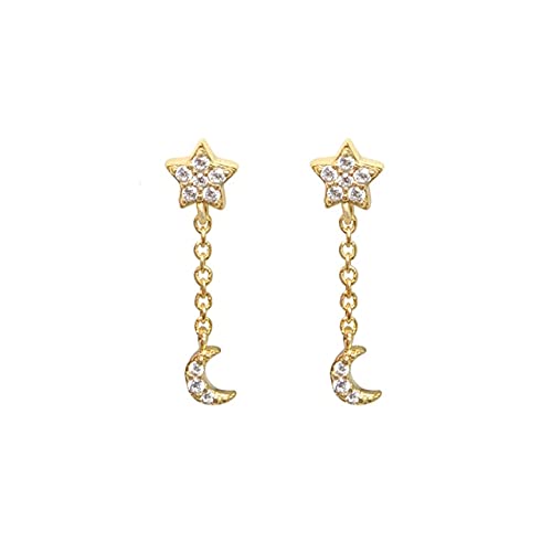 LMRJHAZM Star Moon Hoop Ohrringe exquisite Knorpelstichringe für Frauen Schmuck Pendientes von LMRJHAZM