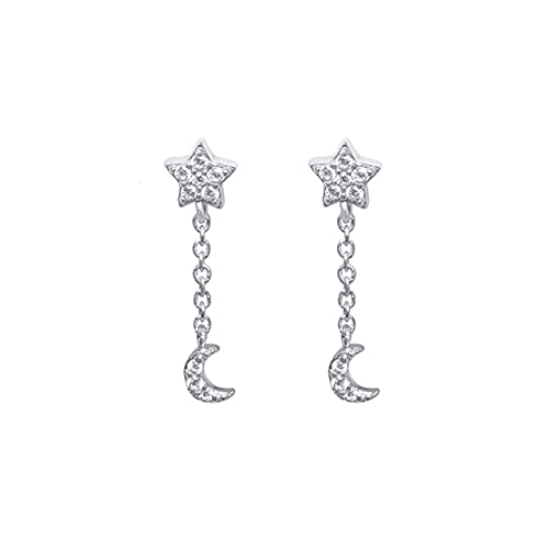 LMRJHAZM Star Moon Hoop Ohrringe exquisite Knorpelstichringe für Frauen Schmuck Pendientes von LMRJHAZM