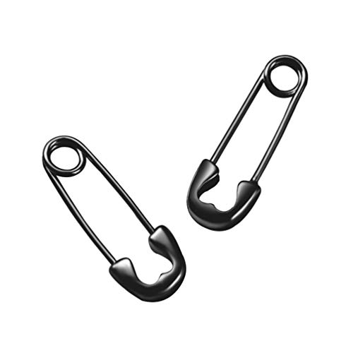 LMRJHAZM Süße Sterling Silber Sicherheit Pin kleine Reifen Ohrringe für Frauen Teen Girls Knorpel Modes schwarzer Schläfer Hoops von LMRJHAZM