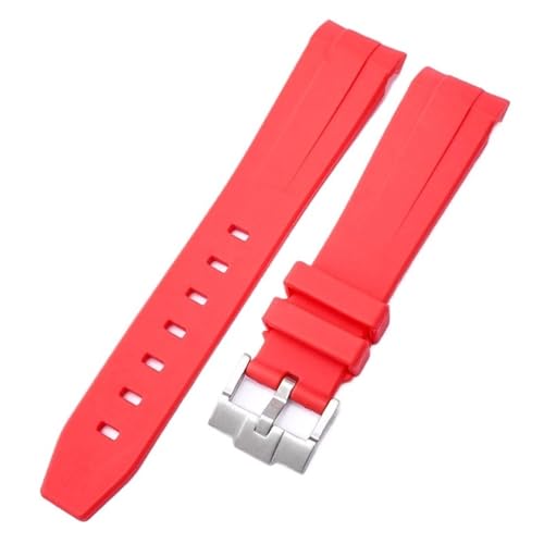 LMRJHAZM Tarnhaltegurt für Omega für Swatch Moonswatch gebogenes Ende Silikon Gummi -Armband Frauen Sport Uhren Band Accessorie 20mm von LMRJHAZM