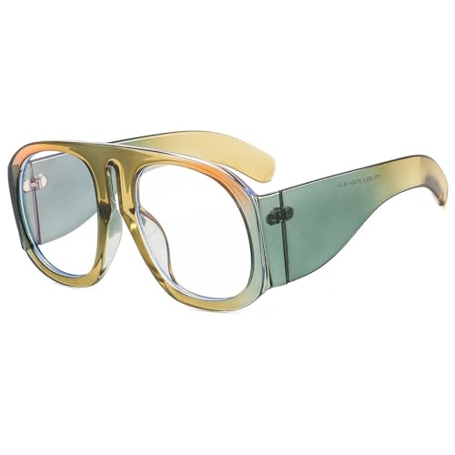 LMRJHAZM Übergroße Brille für Damen, Steampunk, großer Rahmen, Farbverlauf, Sonnenbrille, weibliche Brille LMRJHAZM Übergroße Brille für Damen, Steampunk, großer Rahmen, Farbverlauf, Sonnenbrille, weibliche Brille von LMRJHAZM